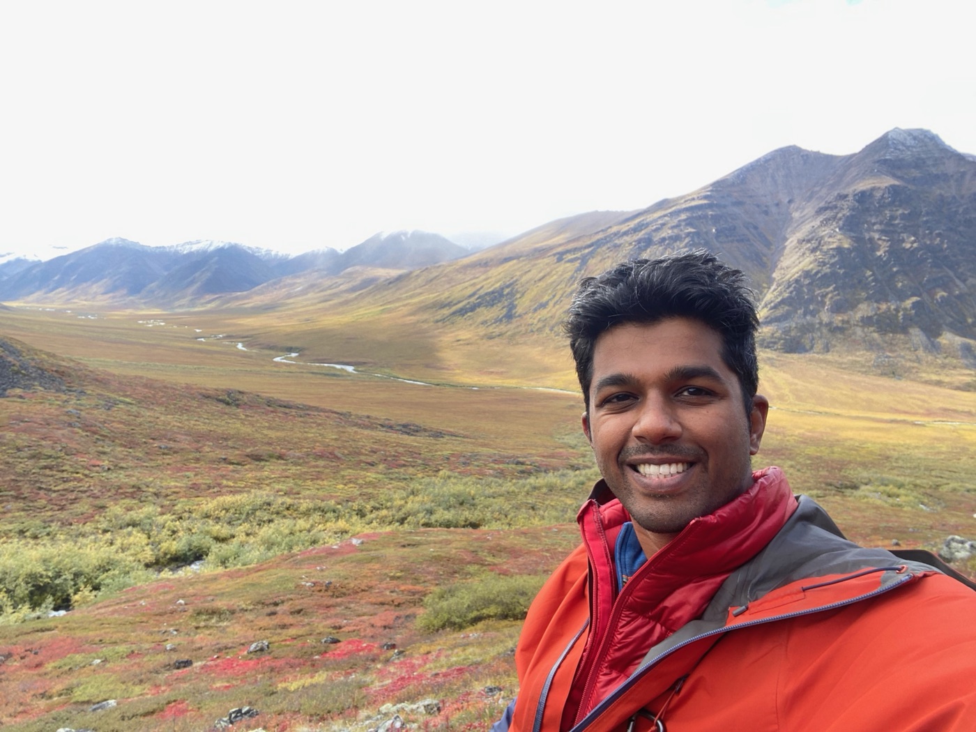 Arvind in the Brooks Range tundra near Anaktuvuk Pass, Alaska.